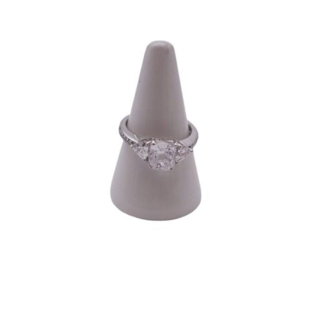 FE Sterling Silver 925 Cubic Zirconia CZ Ring Wedding Engagement Travel